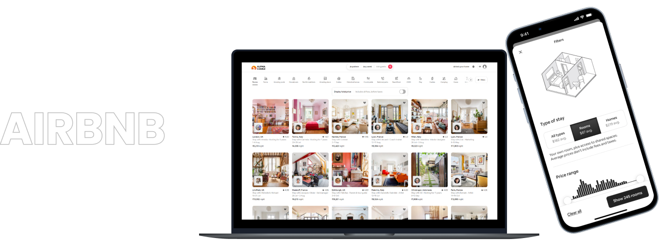Airbnb clone script gallery image