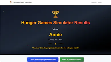 Hunger Games Simulator gallery image
