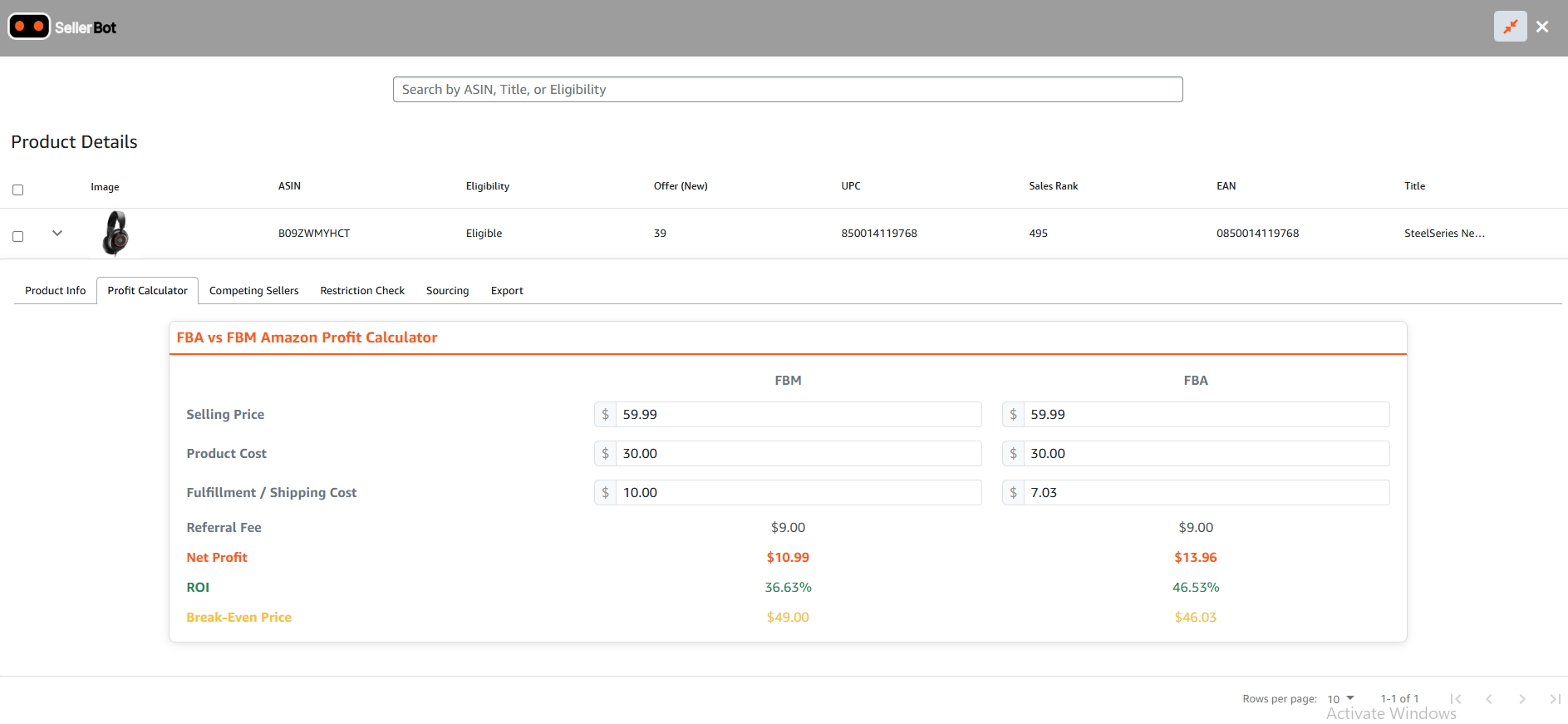 SellerBot Free Amz Product Research Tool gallery image