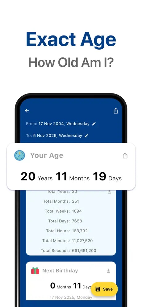 Age Calculator: Date of Birth - Screenshot 2 preview