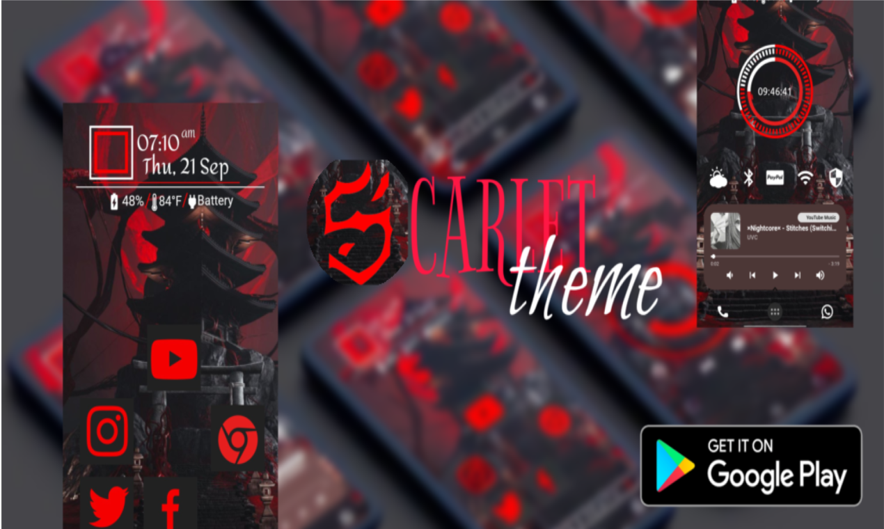 Scarlet Theme for KLWP media 1