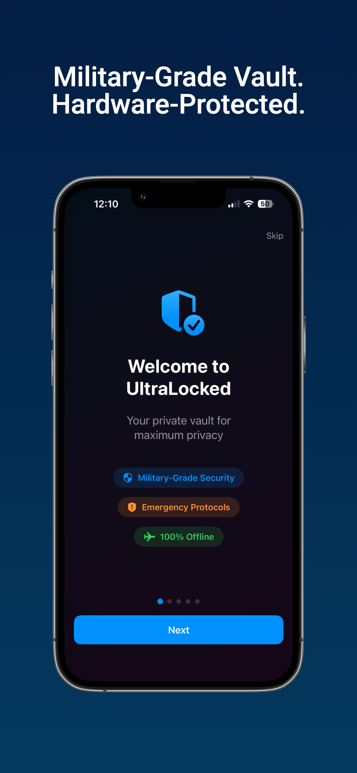 UltraLocked - Main screenshot showing features and interface