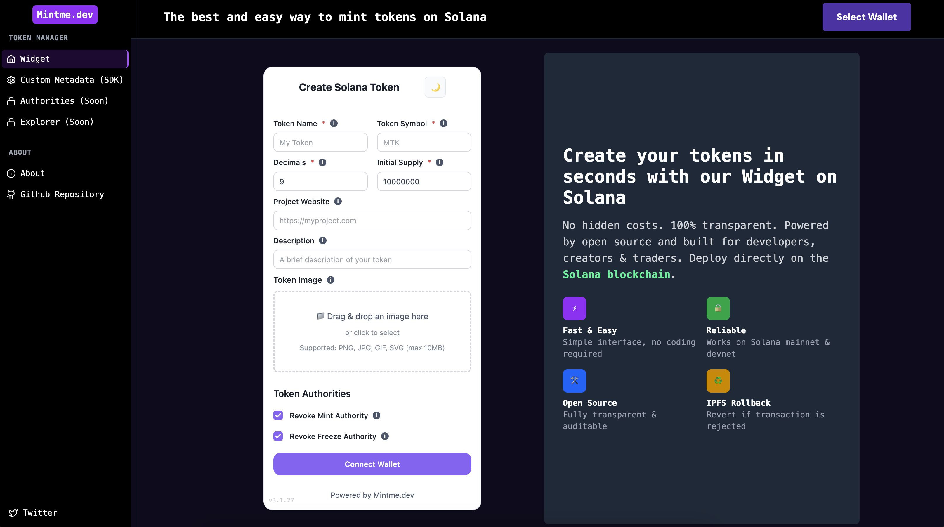وسائط Mintme.Dev Solana Token Creator - مبدع سولانا بسيط وقابل للتطوير وآمن 2