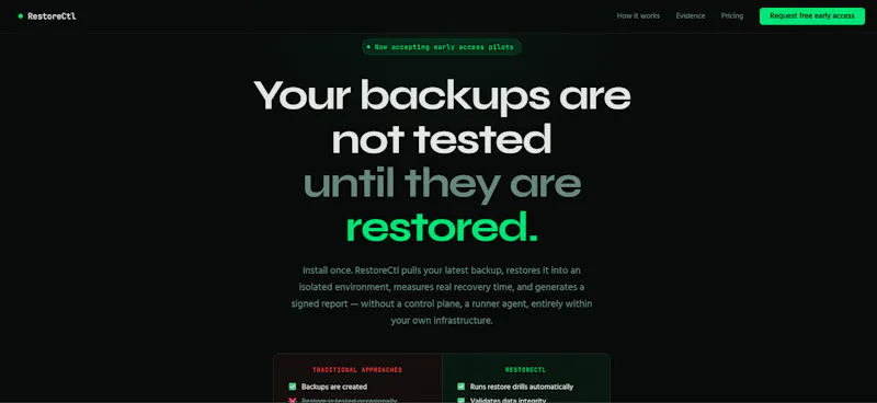 RestoreCtl screenshot 2