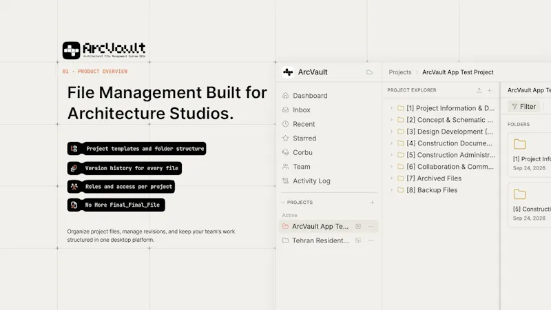 ArcVault — Architecture File Management screenshot 1 (video preview)