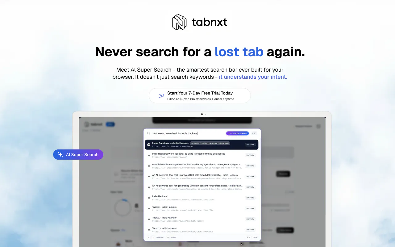 Tabnxt 截图 1
