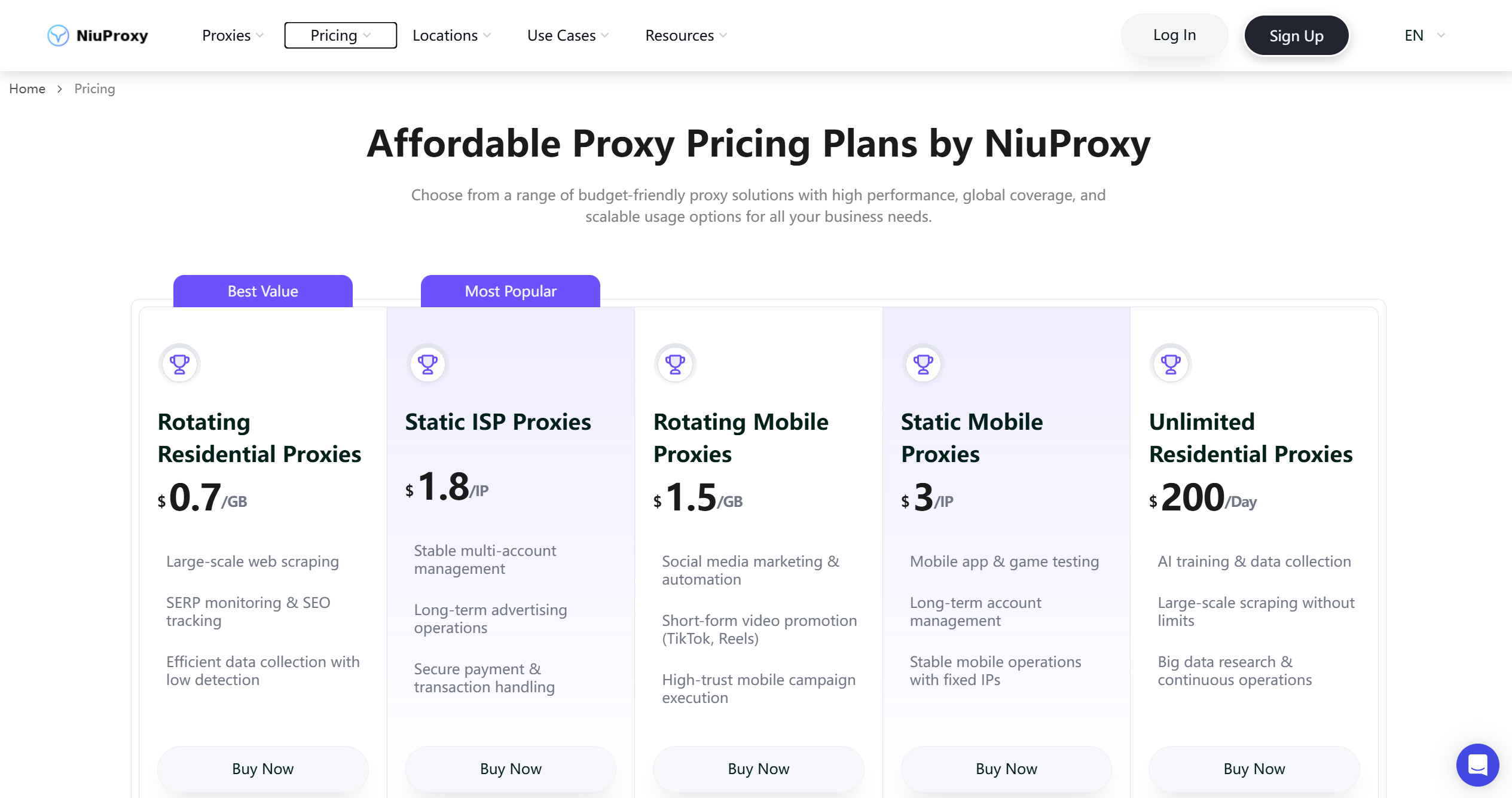 NiuProxy – Exclusive Proxies for Scaling gallery image