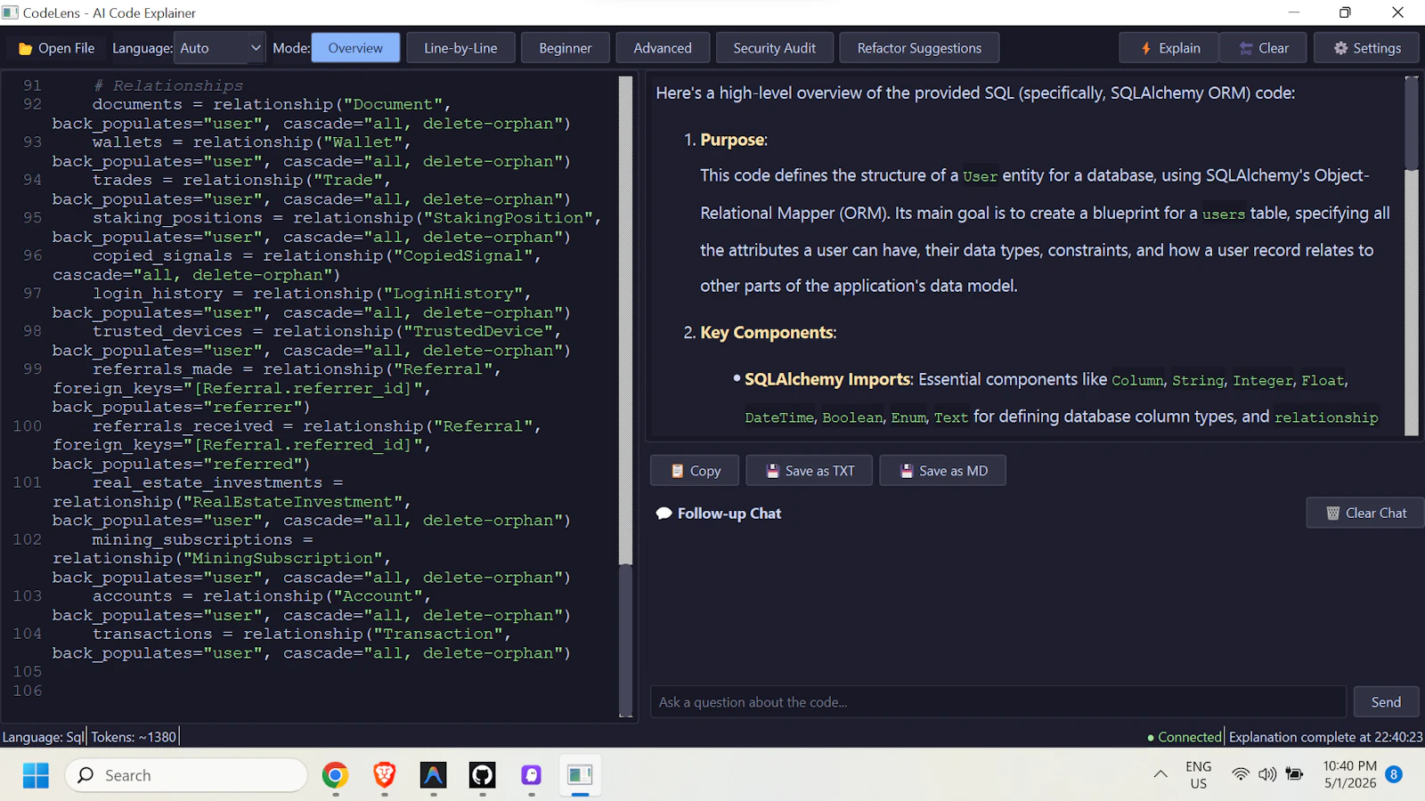 CodeLens screenshot 2