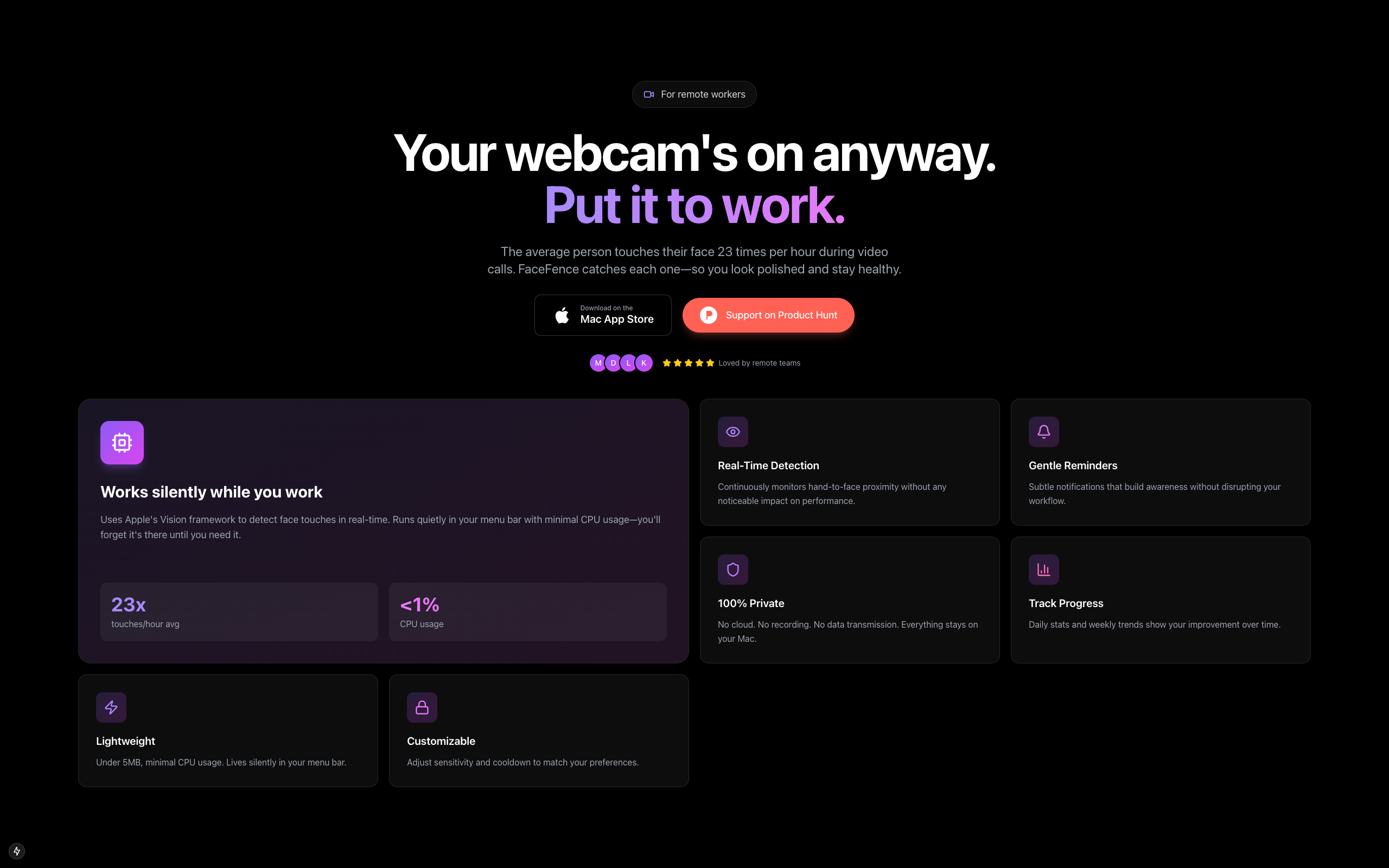 FaceFence - Screenshot 2 showing product features and functionality