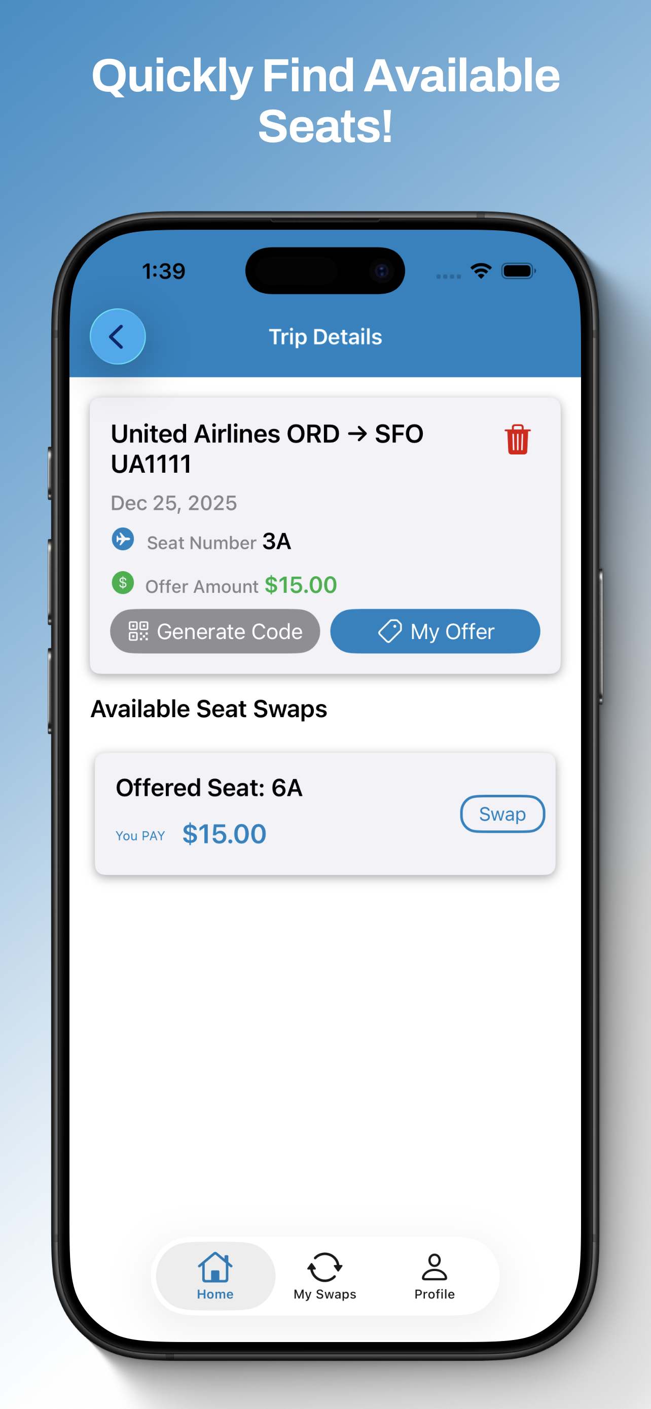 Upseated - Screenshot 2 showing product features and functionality