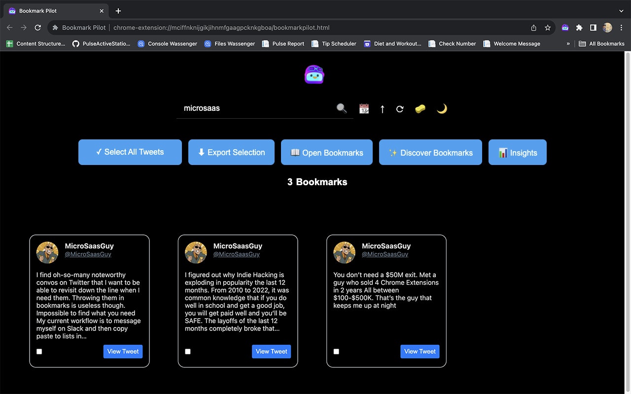 Media BookmarkPilot - Công cụ miễn phí để tìm kiếm và xuất dấu trang X/Twitter của bạn. 5
