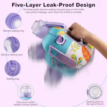 Purple Iris-1.6L-Thehokofit Water Bottle gallery image
