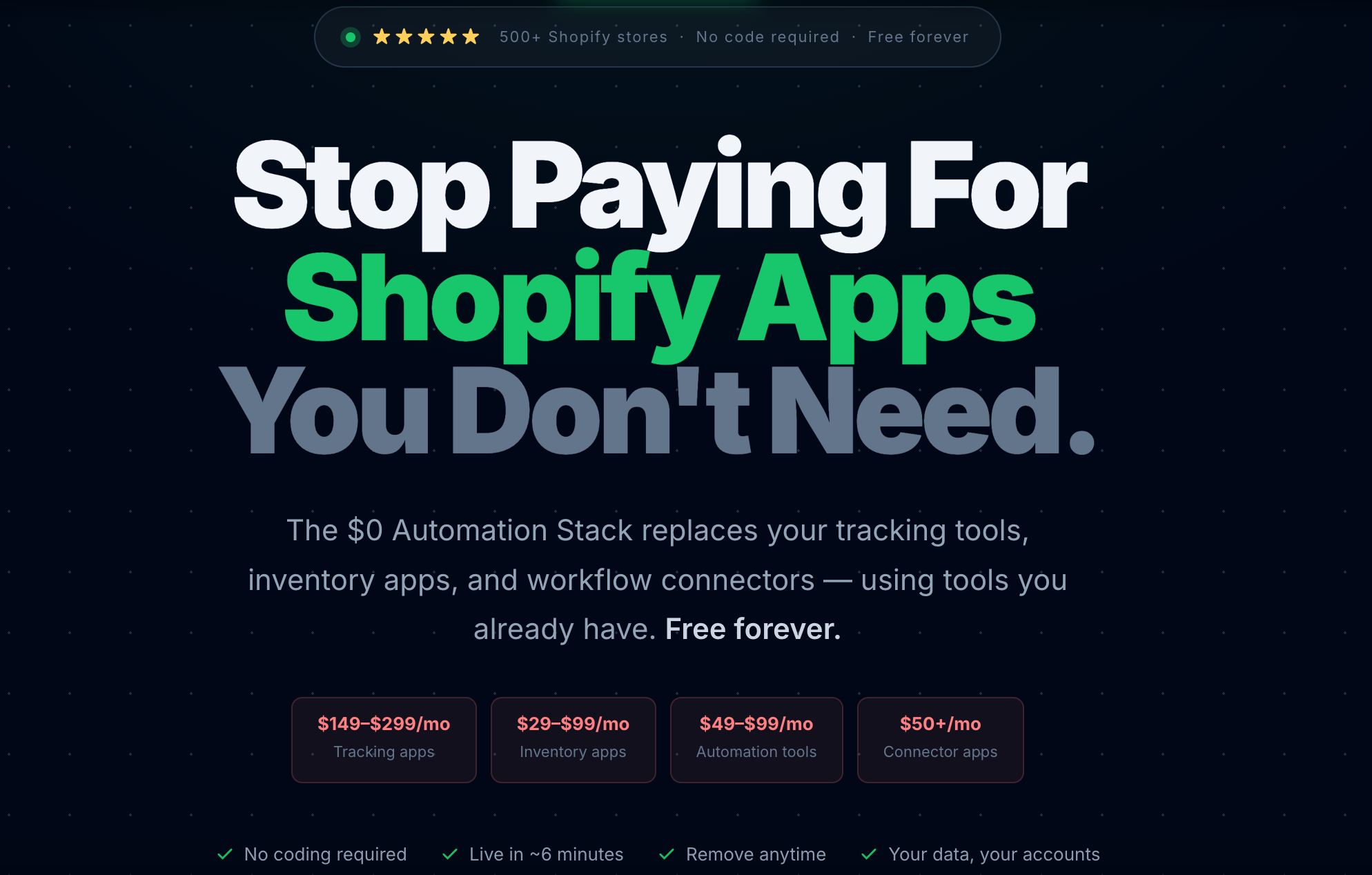 Replace paid Shopify apps free - Stocky gallery image