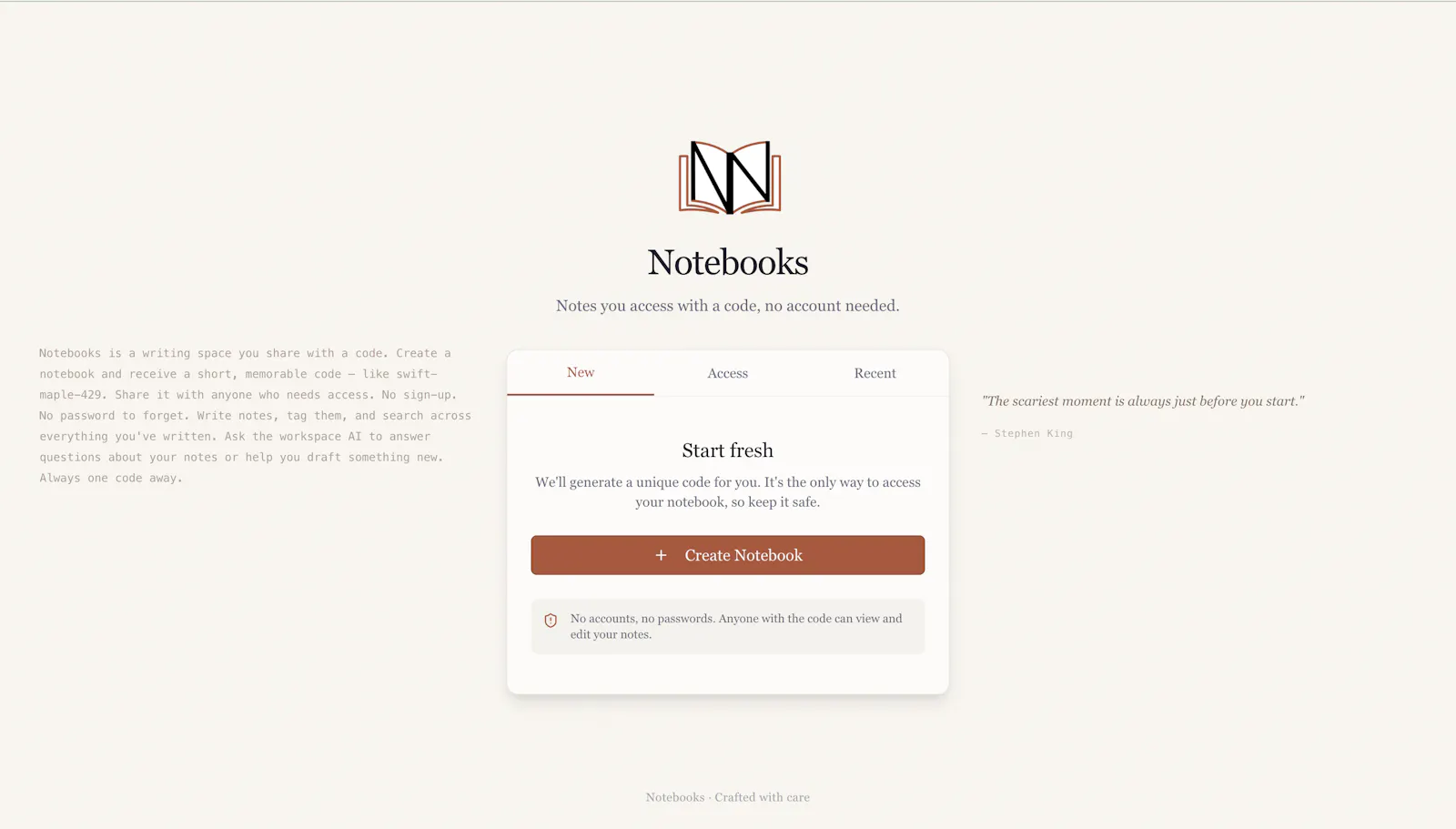 Notebooks screenshot 1