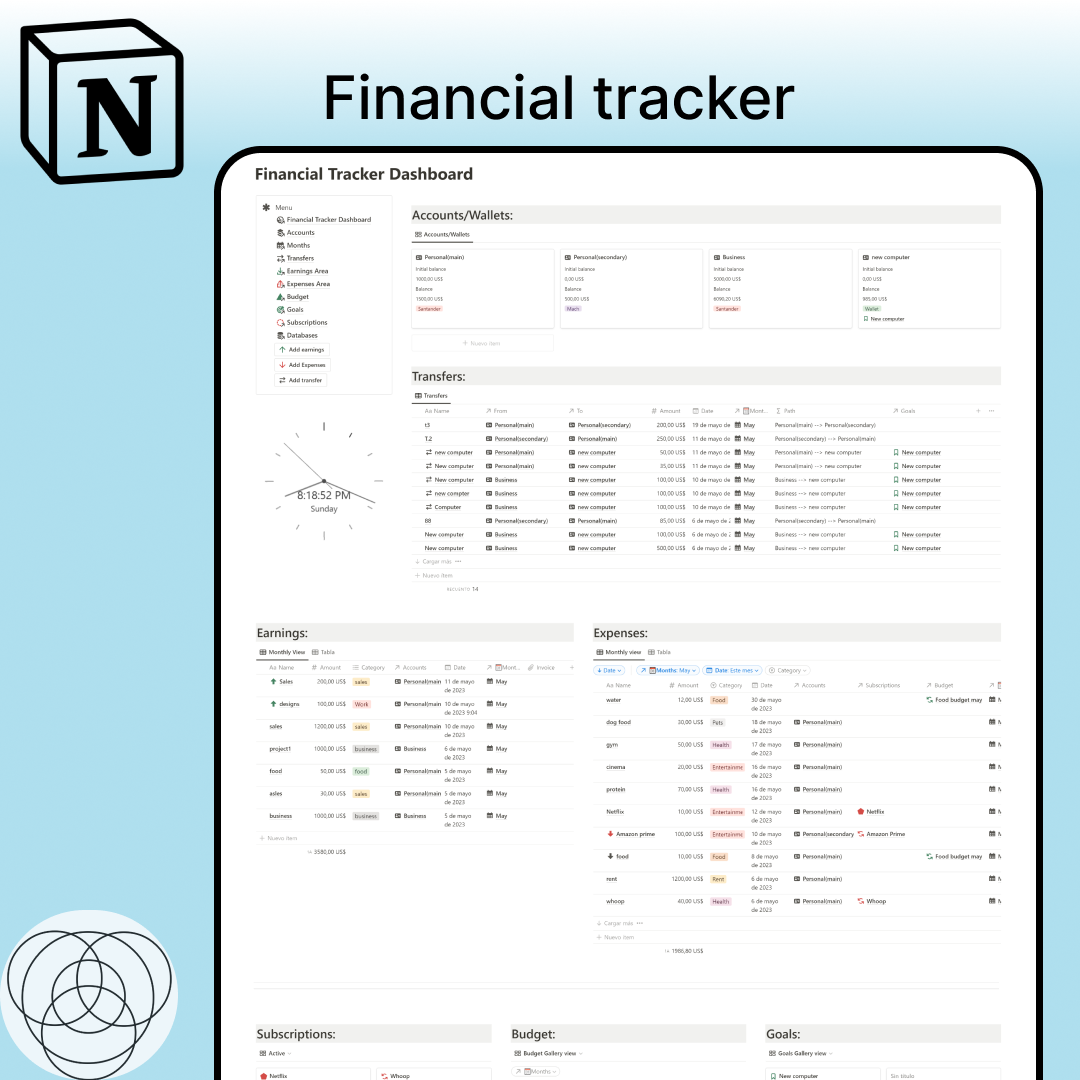Financial tracker