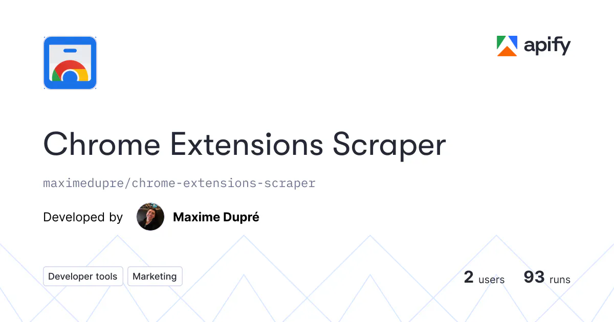 Chrome Extensions Scraper gallery image