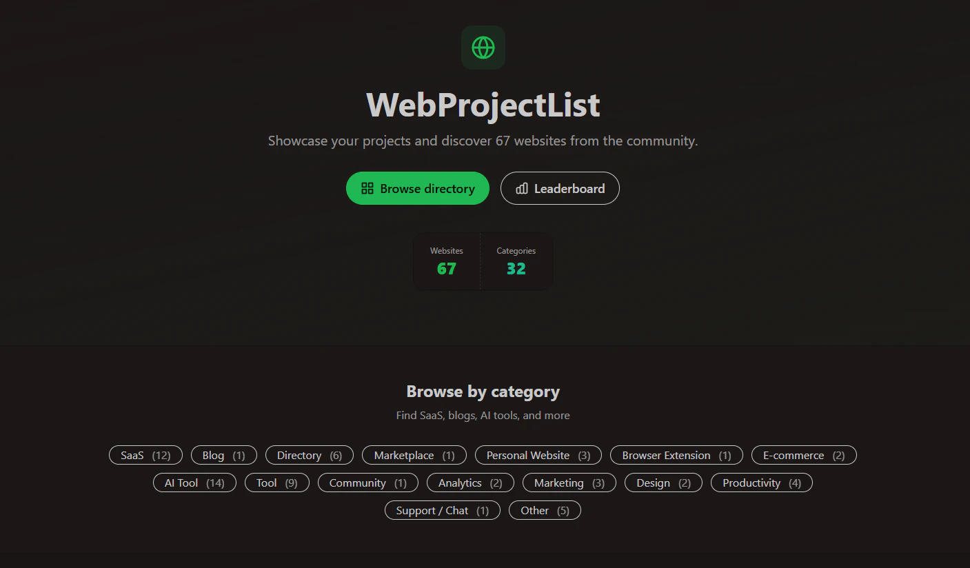 WebProjectList 截图 2