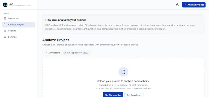UCE — Universal Compatibility Engine screenshot 2