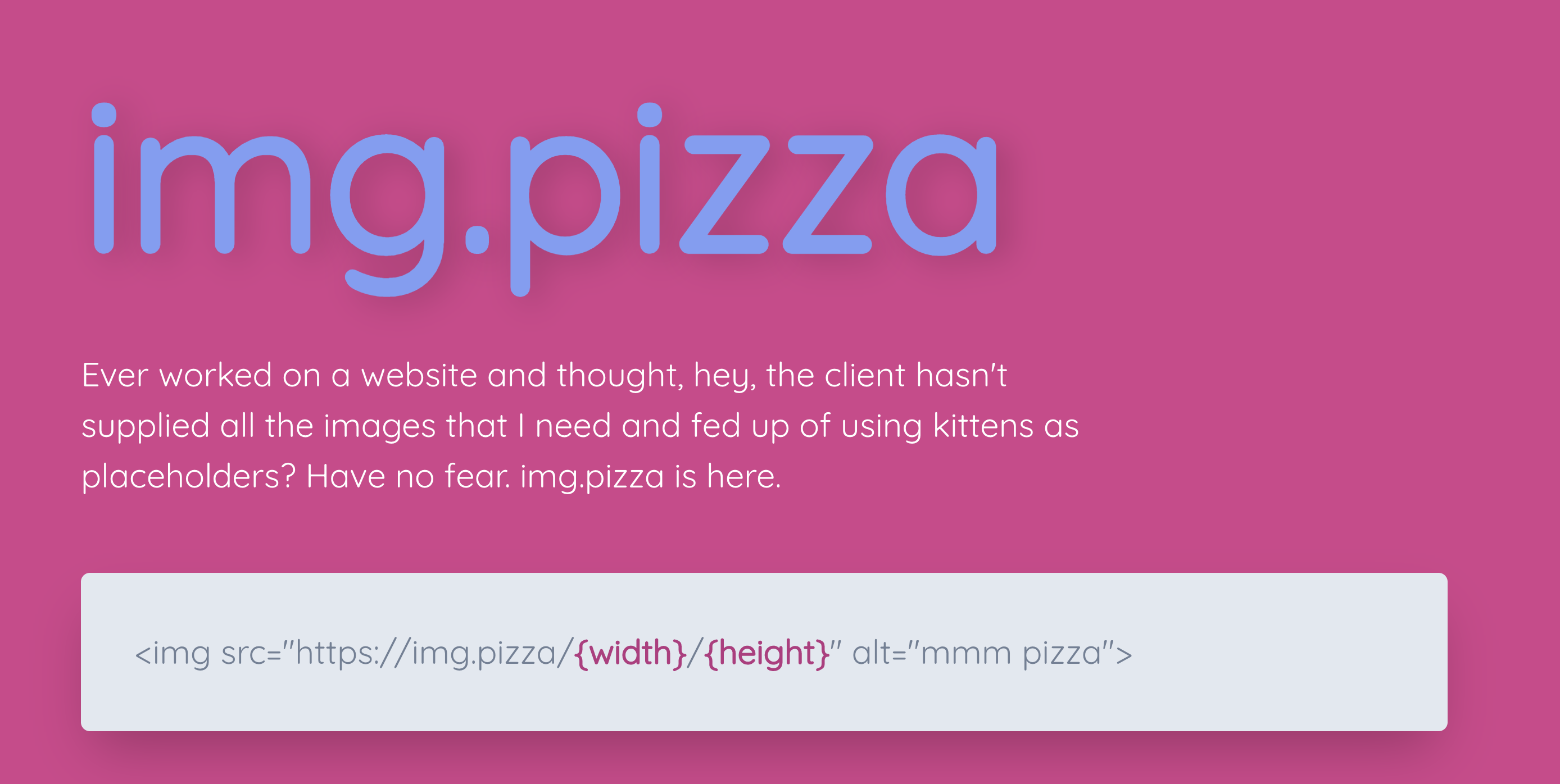 Img.pizza - the pizza img placeholder gallery image
