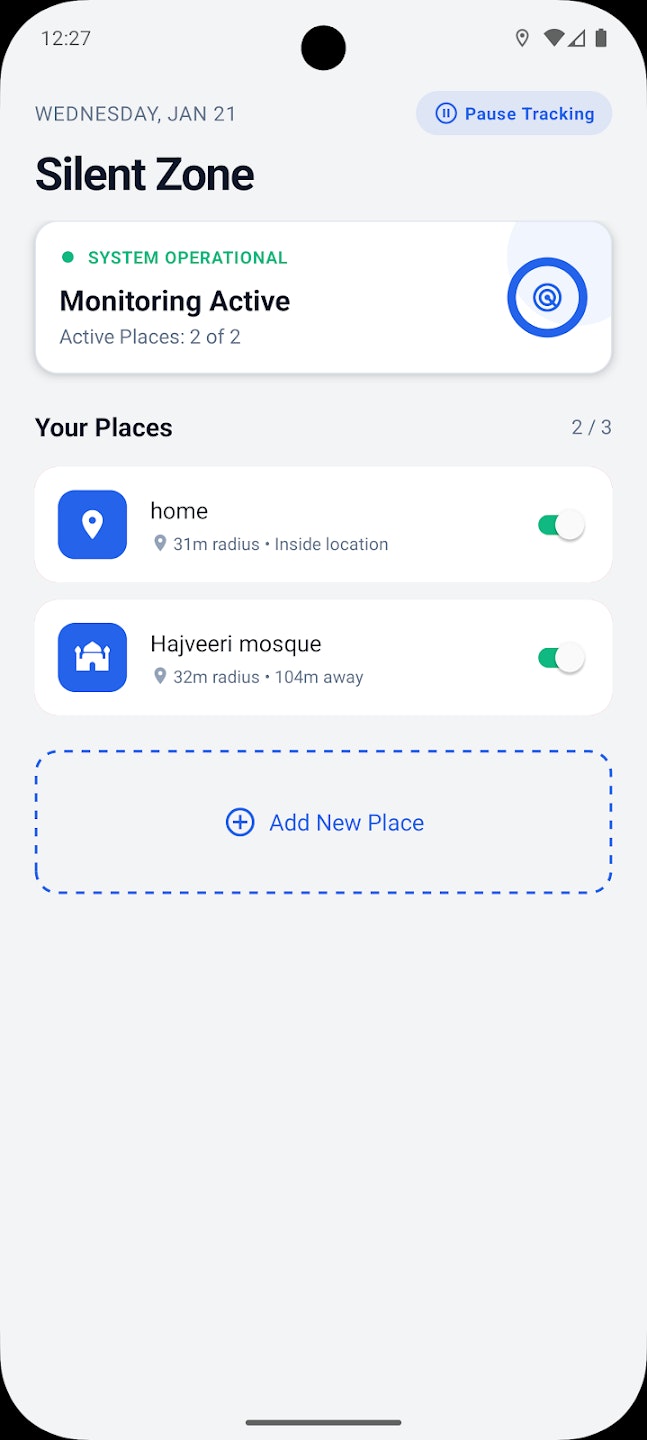 SilentZone - Screenshot 2 showing product features and functionality