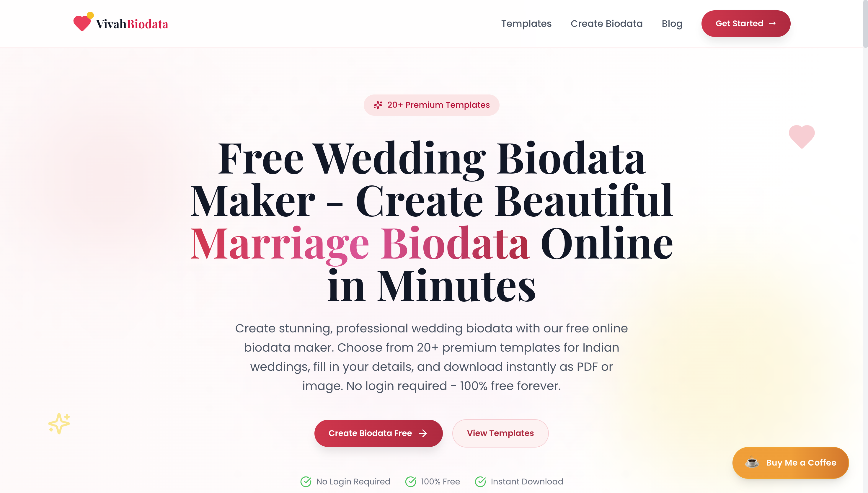 Wedding Biodata Maker - Main product screenshot demonstrating key features and user interface