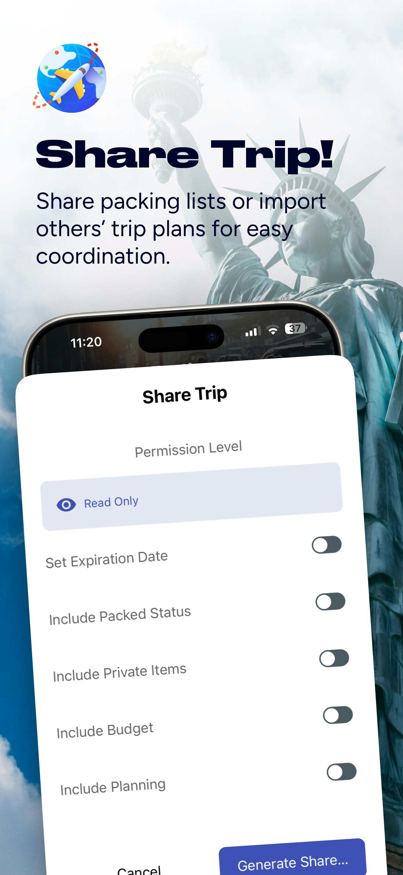Mídia 6 de With mybag - O primeiro centro de viagem e planejador