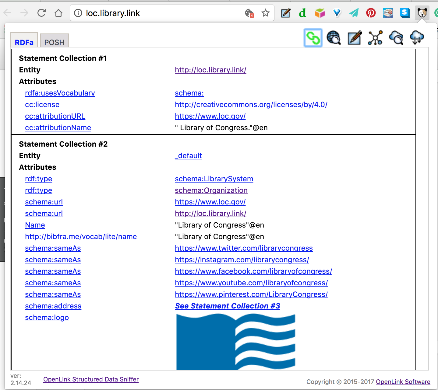 OpenLink Structured Data Sniffer Browser Extension gallery image