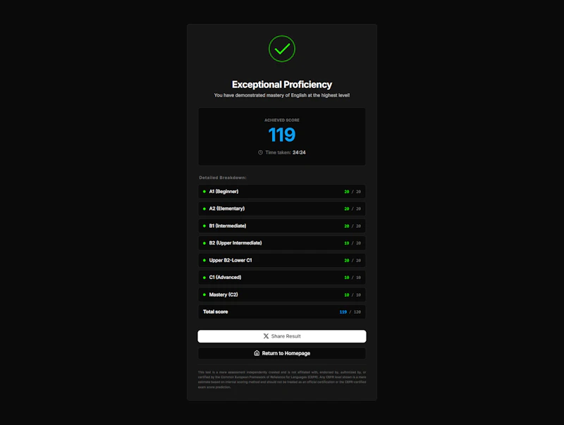 Free English Test screenshot 3