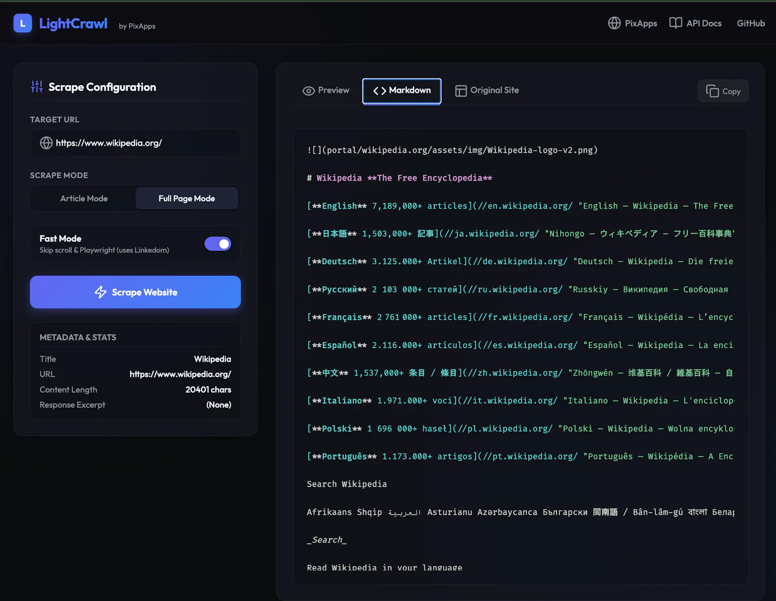 LightCrawl screenshot 1
