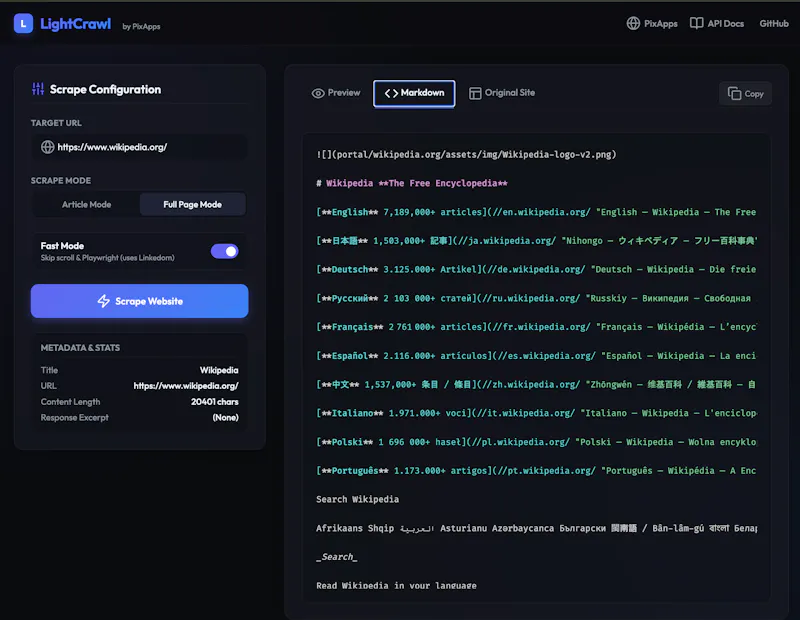 LightCrawl screenshot 1