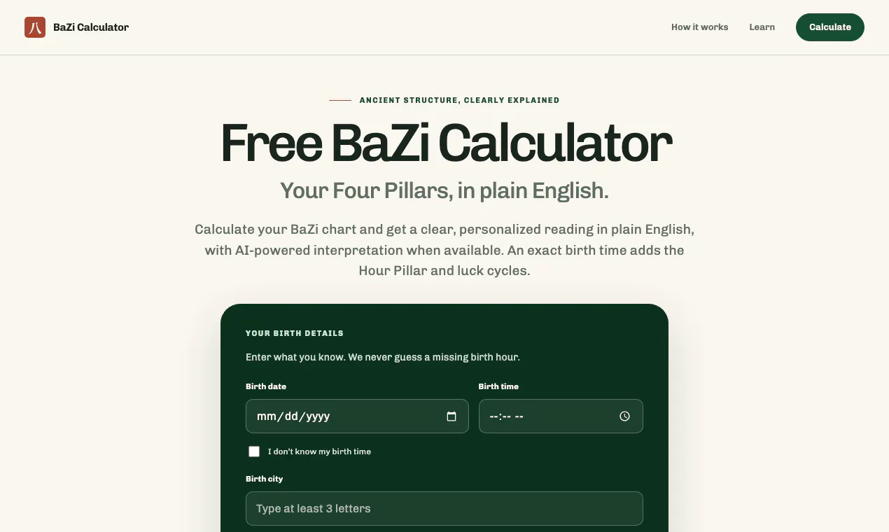 BaZi Calculator gallery image