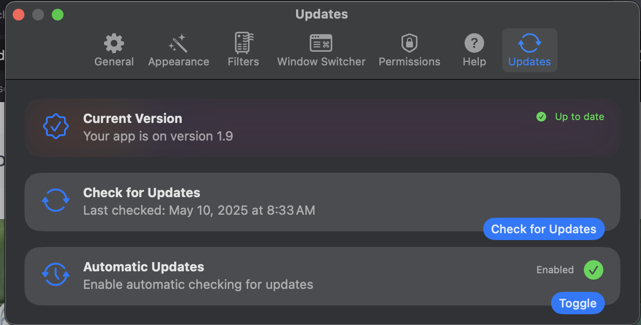 Rıhtım - MacOS için Pencere Gözme ve Alt-Sab işlevselliği medya 10