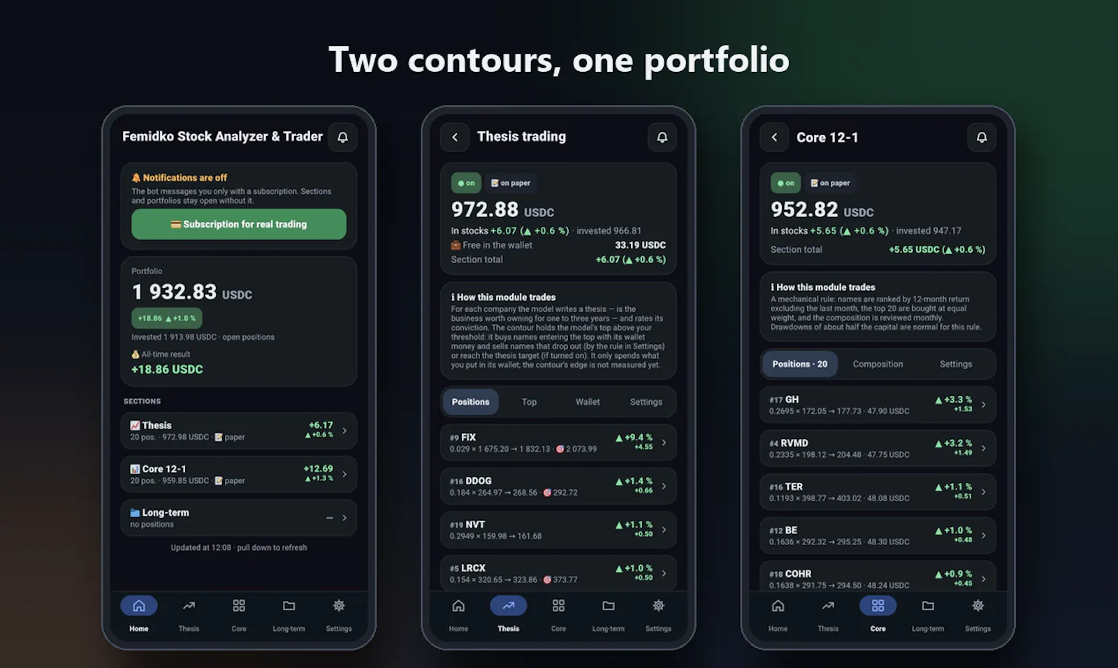 Femidko Stock Analyzer & Trader screenshot 2