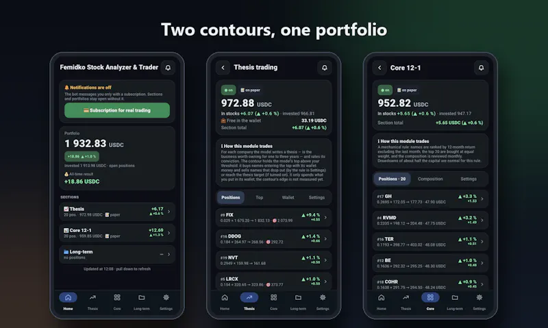 Femidko Stock Analyzer & Trader screenshot 2