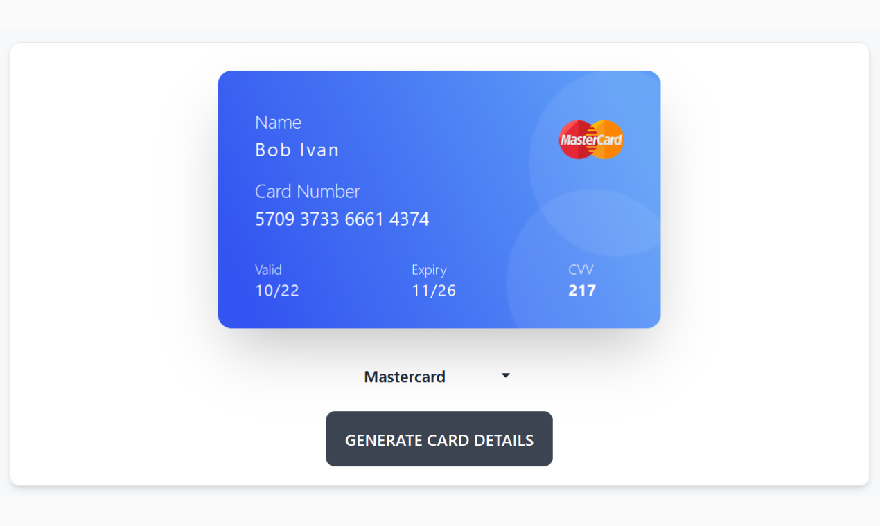 credit card numbers mastercard