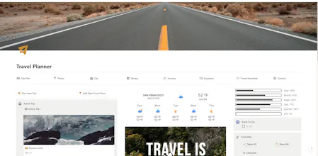 Notion Travel Planner gallery image