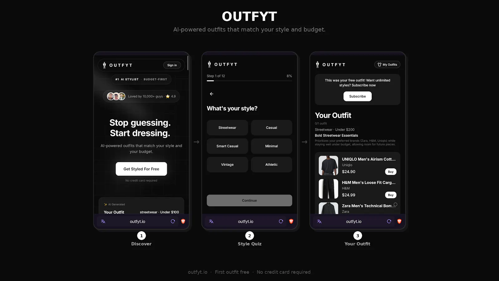 Outfyt screenshot 1