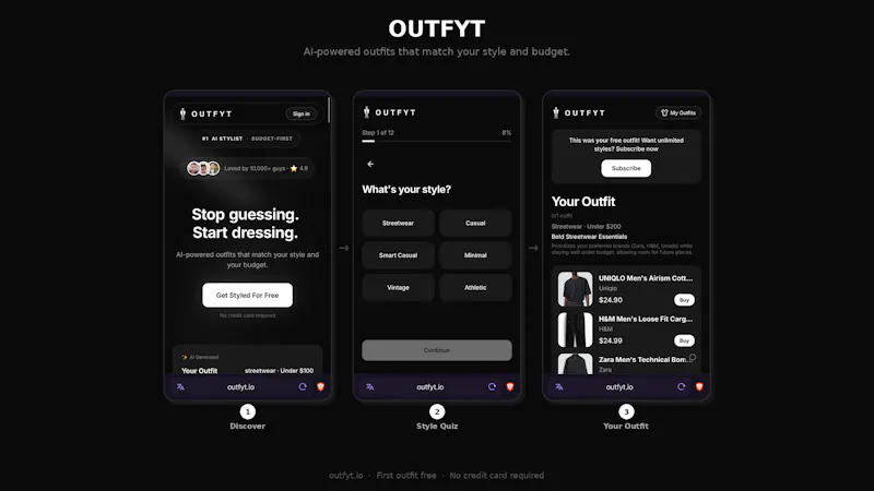 Outfyt screenshot 1