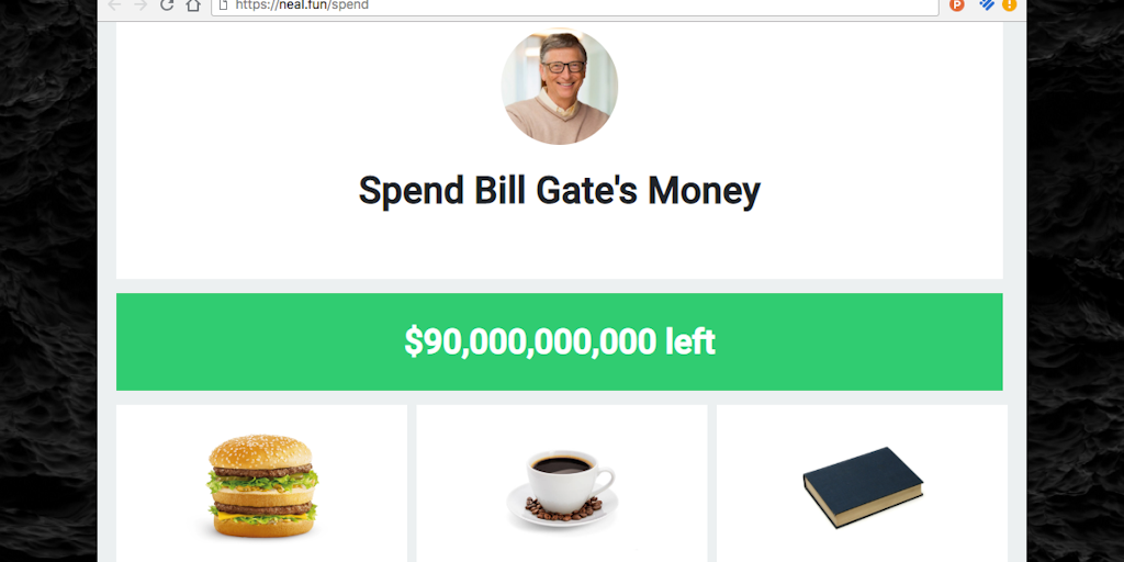 Spend Bill Gates' Money Find out what and all you can buy with Bill's money 🤑 Product Hunt