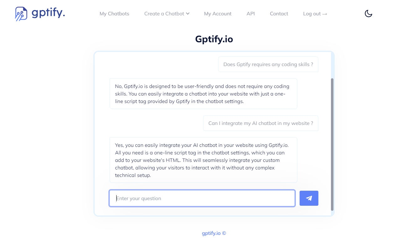 Gptify.io - Erstellen, Anpassen und Einbetten von AI -Chatbots einfach Medien 3