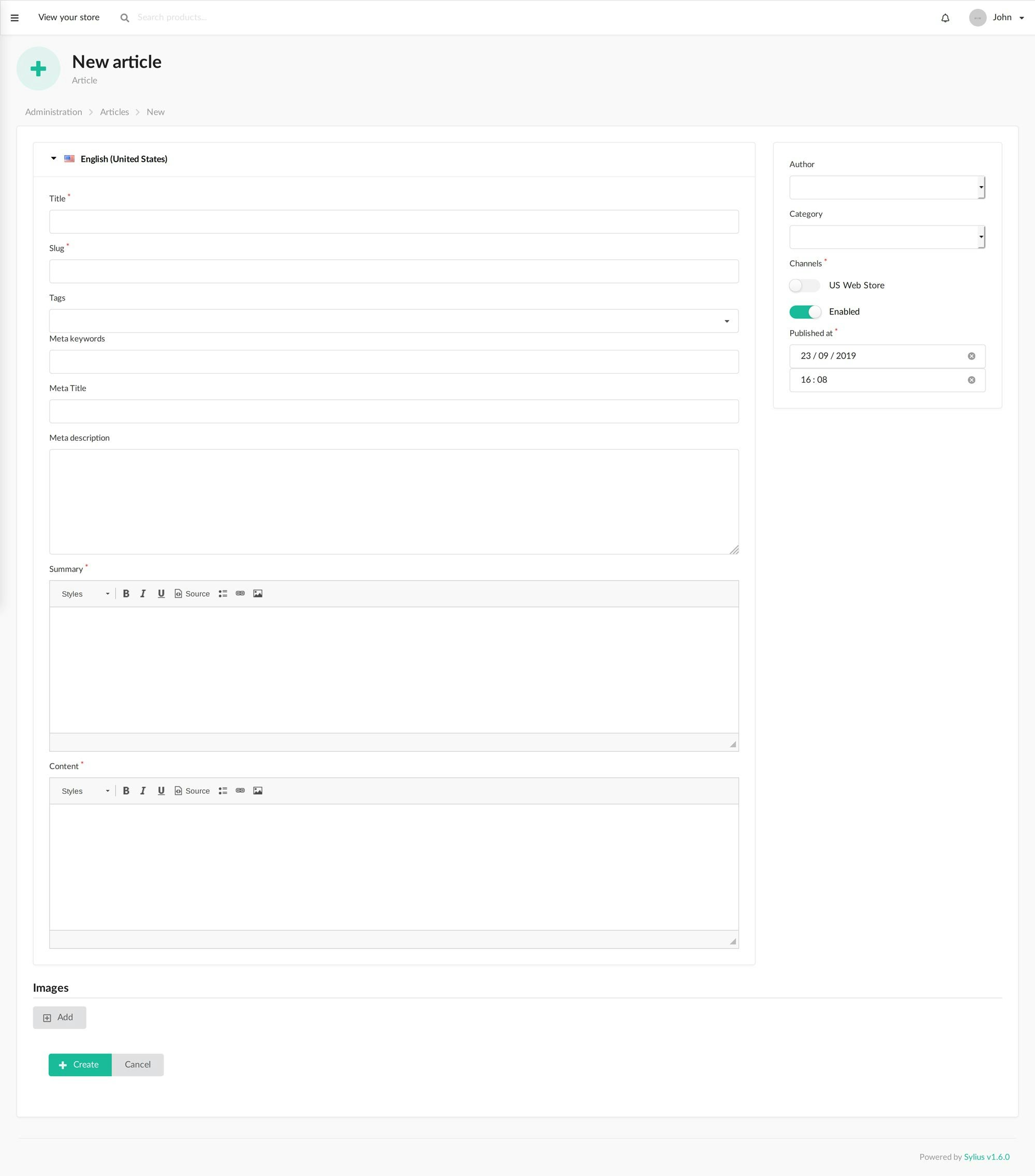 Sylius Blog Plugin gallery image
