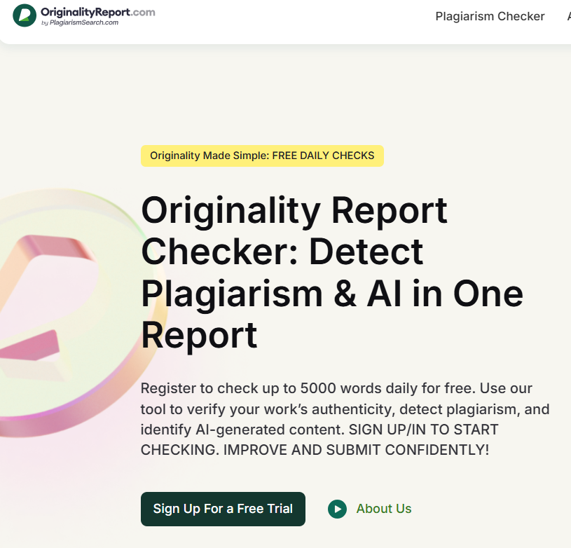 OriginalityReport: AI & Plagiarism Check