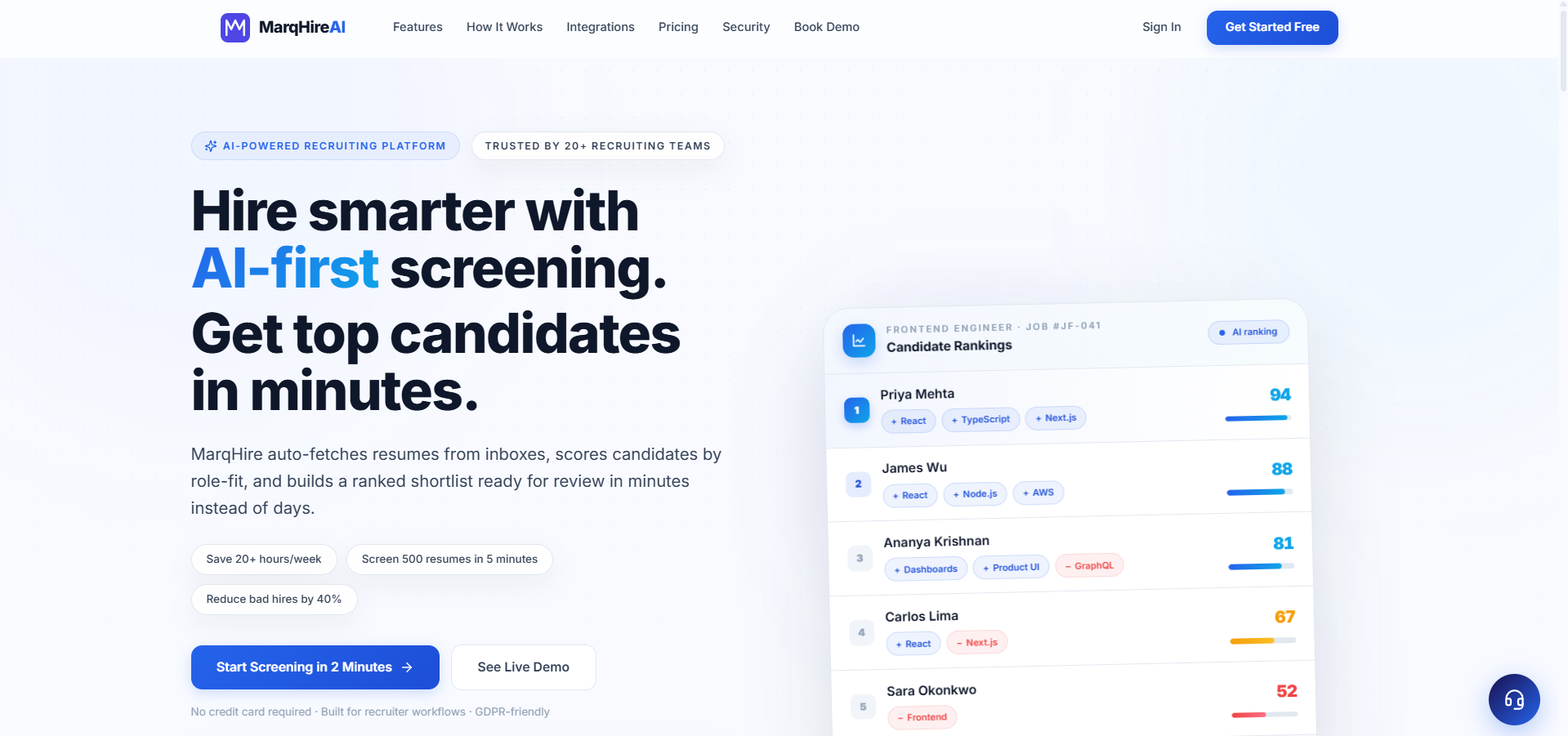 MarqHire – AI Hiring Agent gallery image