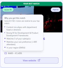 Product Conference Matcher gallery image