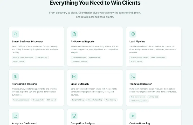 ClientRadar screenshot 1