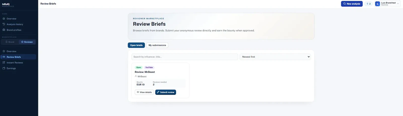 InfluIQ screenshot 4