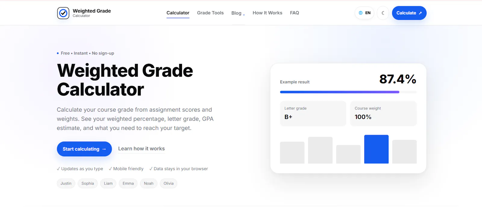 Weighted Grade Calculator screenshot 1
