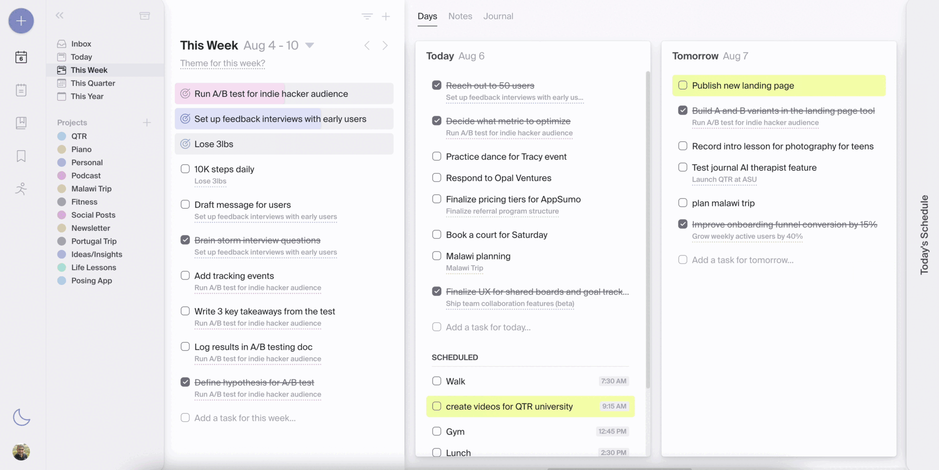 Média Trimestre - Une application de tâches inspirée de la méthode "Working Backwards" d'Amazon 2
