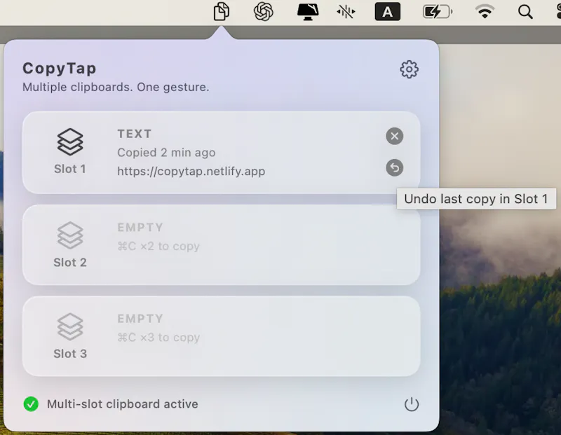 CopyTap - [CMD] [C] like never before. screenshot 2