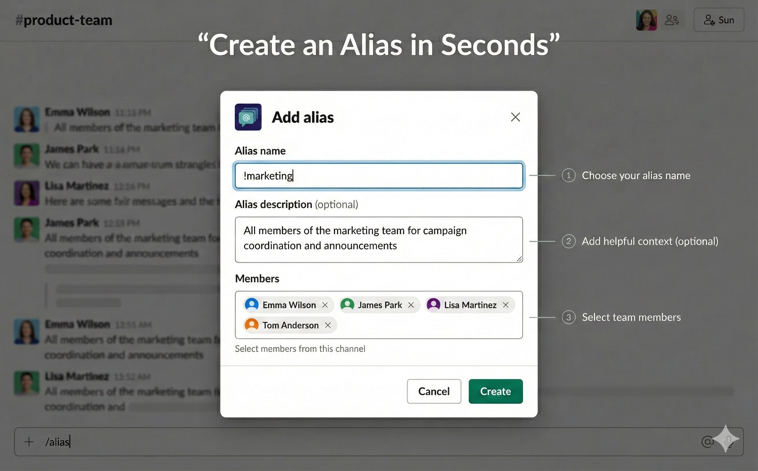 Alias Bot - Screenshot 2 showing product features and functionality
